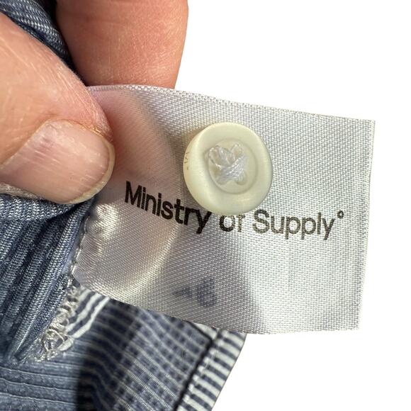 Ministry of supply Hybrid Seersucker short sleeves shirt XL Preppy Prep Coastal - Picture 5 of 7